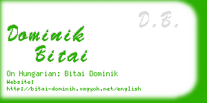 dominik bitai business card